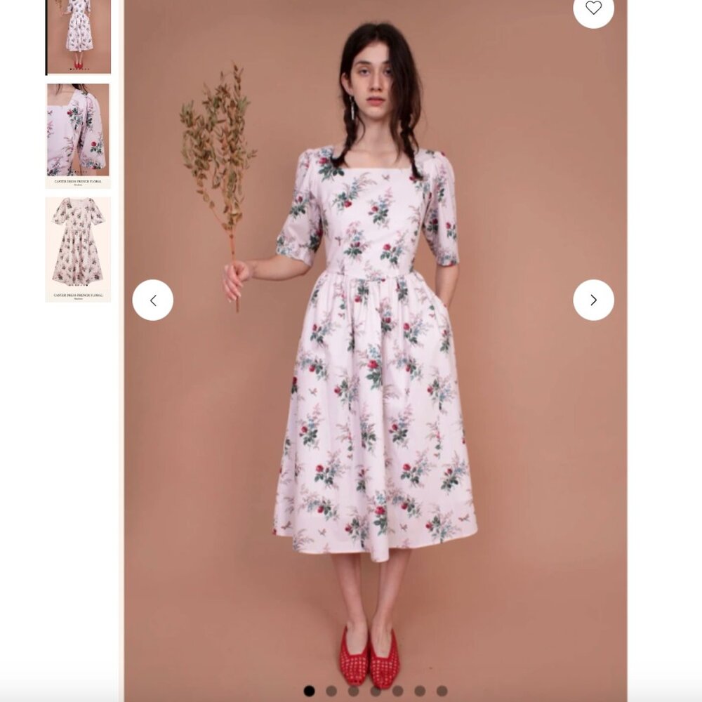 NWTMeadows Caster Midi Dress French Floral Size 6